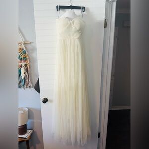 Jenny Yoo Mira Convertible Cream Dress